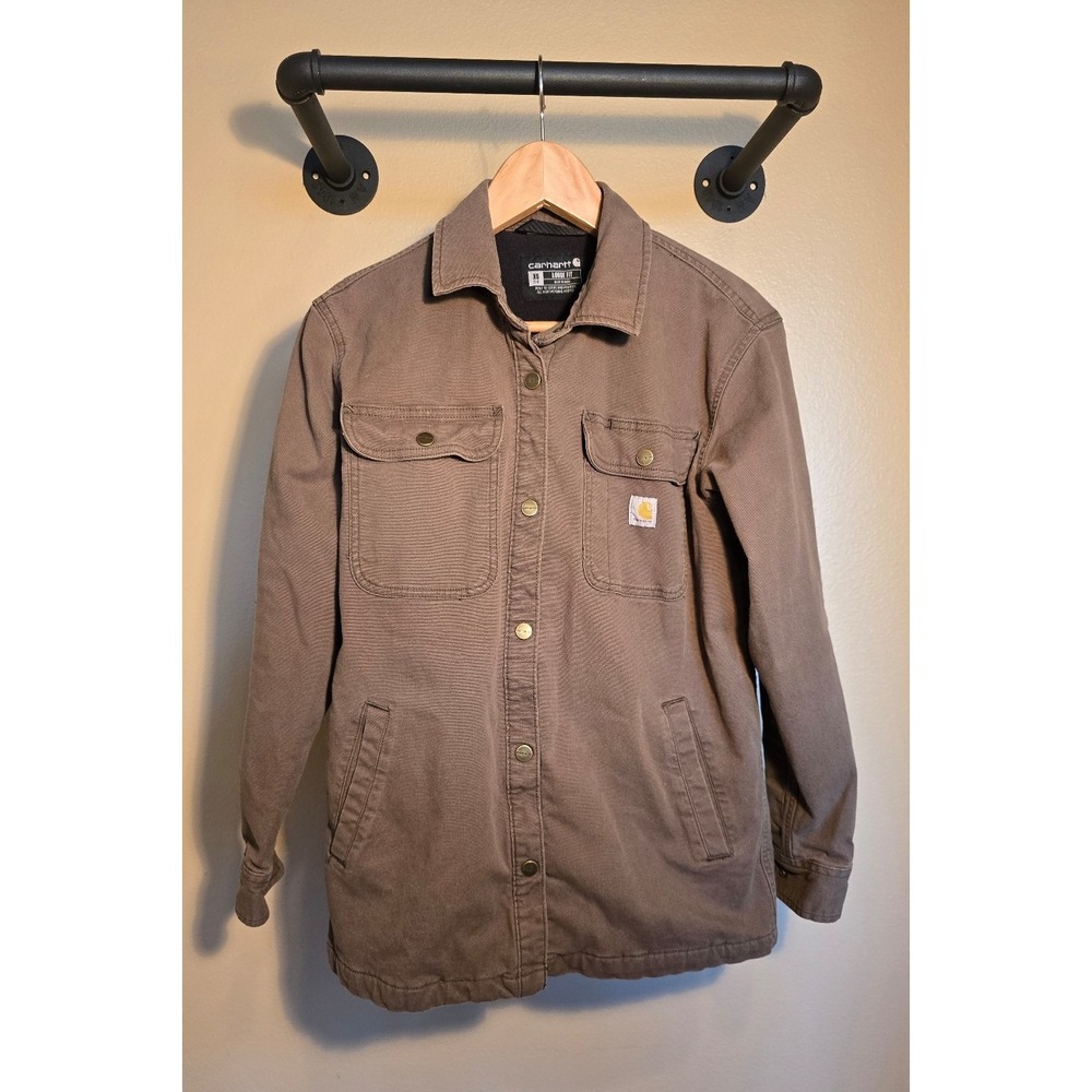 Carhartt brown womens loose fit jacket Mid Weight Sixe XS